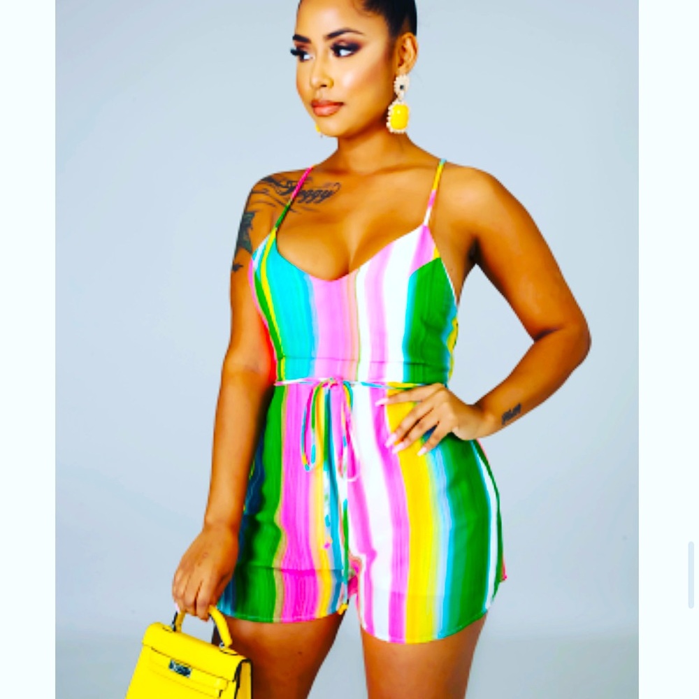 Multi -Color romper available